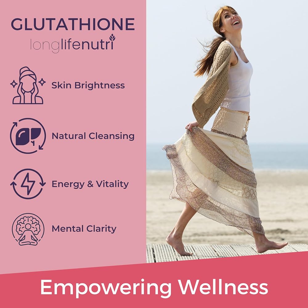 LongLifeNutri Reduced Glutathione 500mg Antioxidant - 180 Capsules - image 4