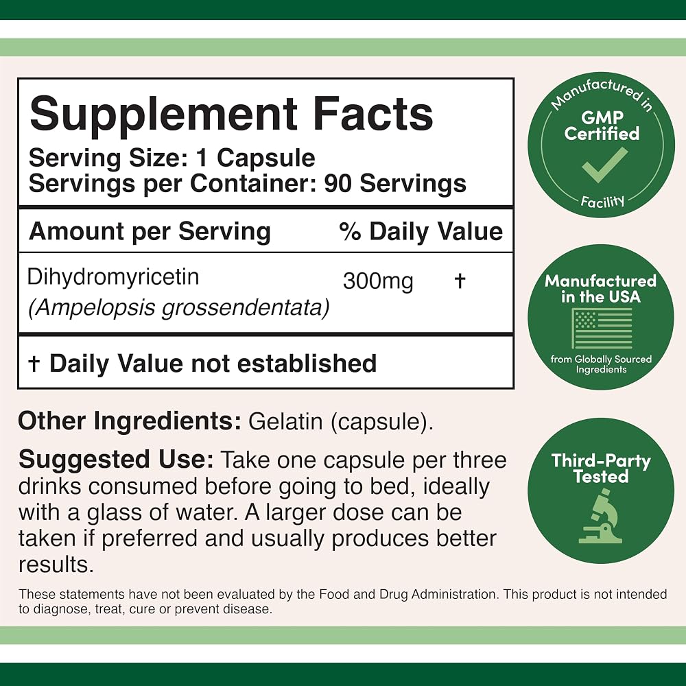 DHM Depot Dihydromyricetin 300mg Liver Support - 90 Capsules - image 2
