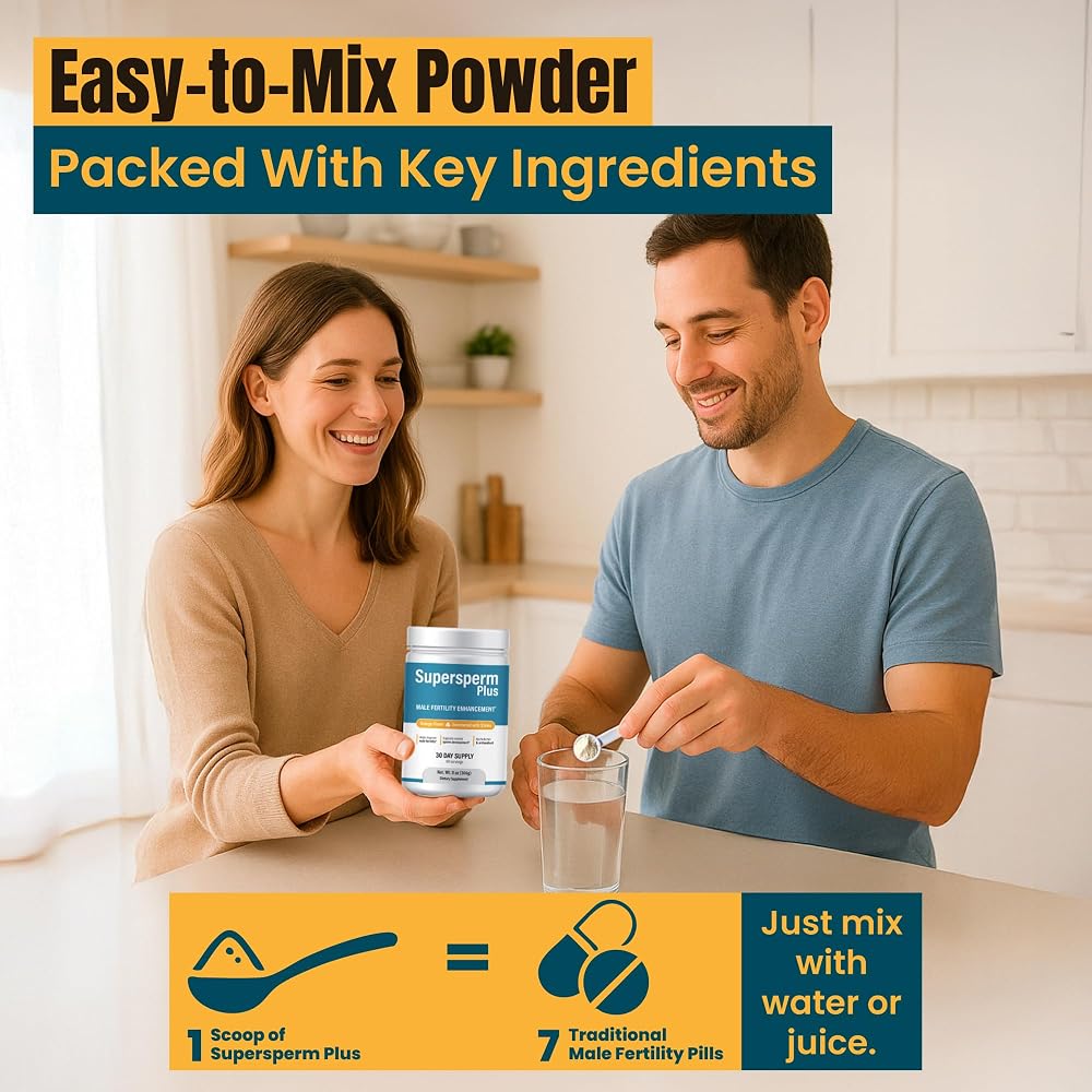 Supersperm Plus Male Fertility Supplement Powder - 10.5 oz - image 5