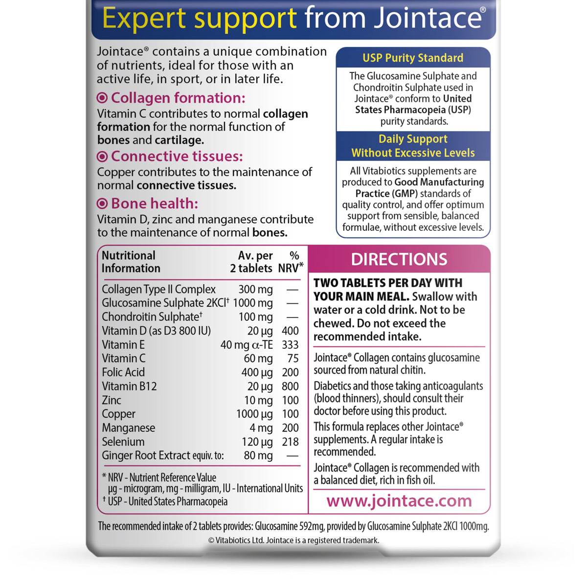 Jointace Collagen Tablets Joint Care - 30 Tablets - image 2