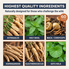 TruWild Adaptogens Vegan Capsule Supplement w/Ashwagandha + Maca