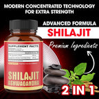 agobi Shilajit & Ashwagandha Supplement 600mg - 210 Capsules - image 2