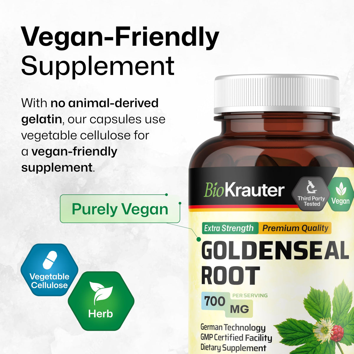 BIO KRAUTER Goldenseal Root Immune & Respiratory Support - 100 Capsules - image 5