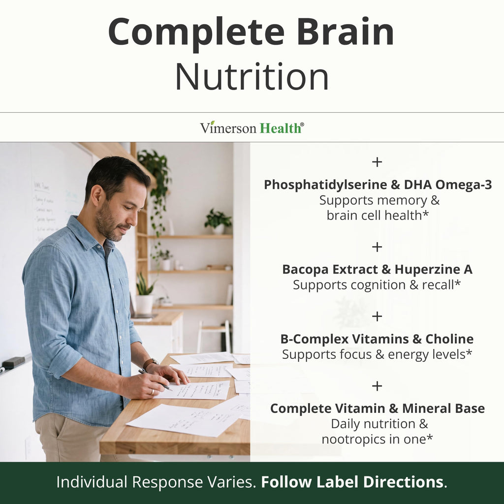 Vimerson Health Brain Supplement for Memory and Focus - 60 Capsules - image 4