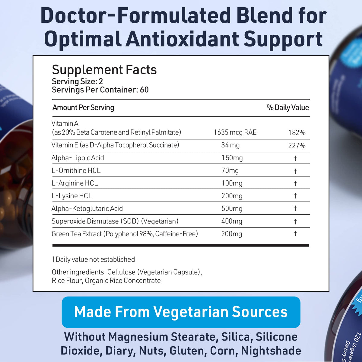 AgeImmune SOD Antioxidants Complex Healthy Aging Supplement