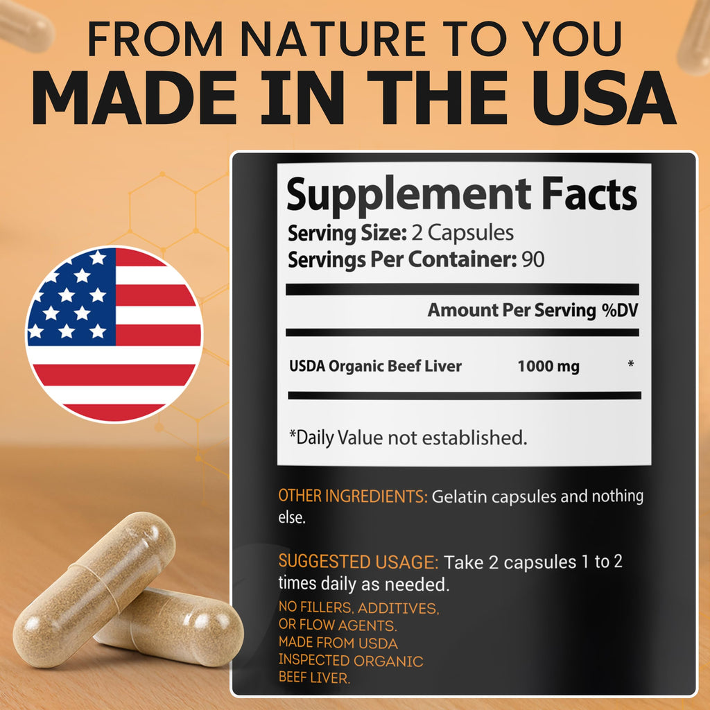 Ion Supplements Grass Fed Beef Liver Capsules - 180 Count - image 3