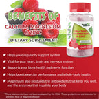 Health Supplied Calcium Magnesium Zinc Vitamin D Gummies - 60 Count - image 4