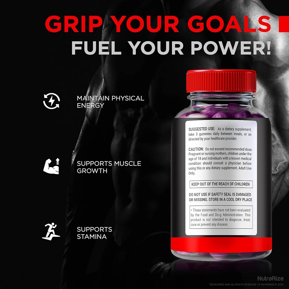 NutraRize Dominator Max Gummies for Men Muscle Support - 60 Gummies - image 6
