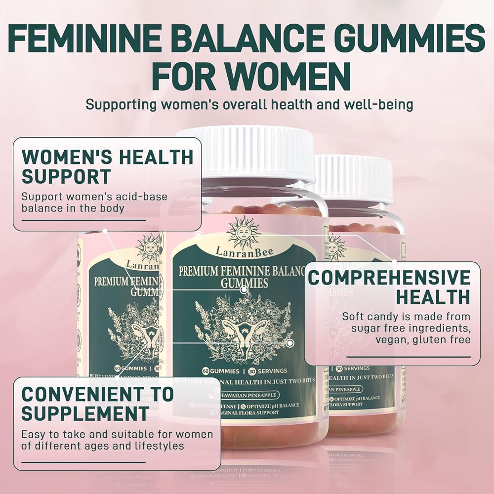 LanranBee Premium Feminine Balance Gummies - for Women’s Health