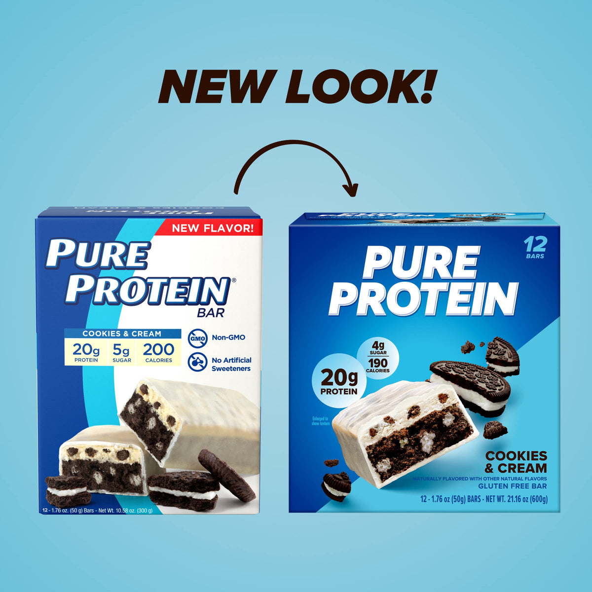 Lyric's Kitchen Pure Protein Bars Cookies & Cream - 12 Count - image 2