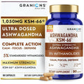 Granions KSM-66 Ashwagandha Stress & Focus Support - 90 Capsules