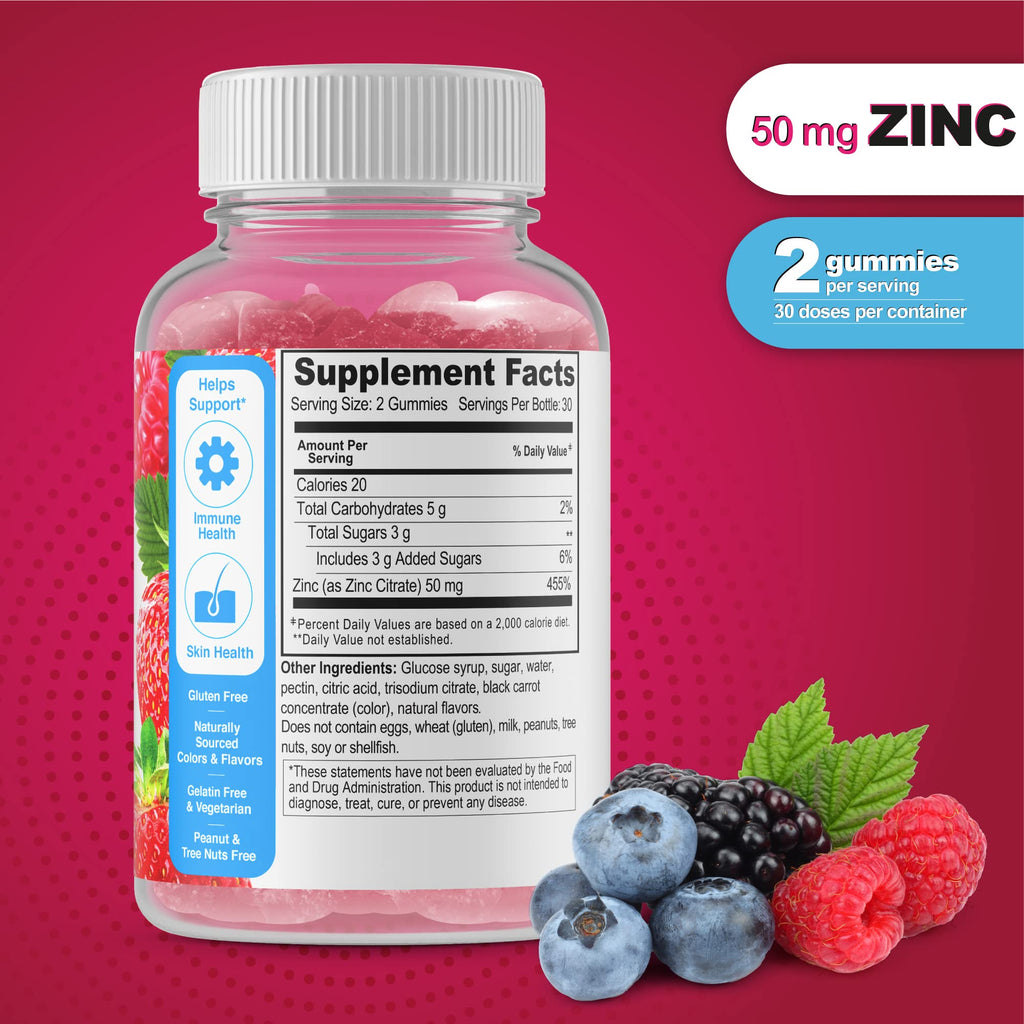 DOCTORS FINEST Zinc 50mg Gummies - 60 Count - image 2