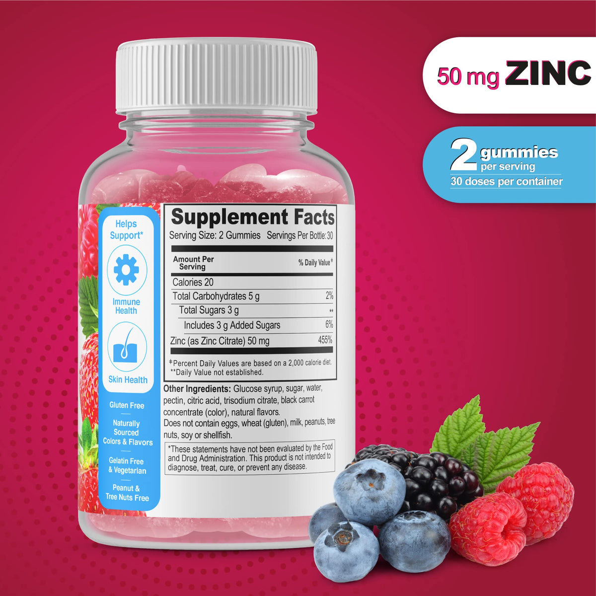 DOCTORS FINEST Zinc 50mg Gummies - 60 Count - image 2