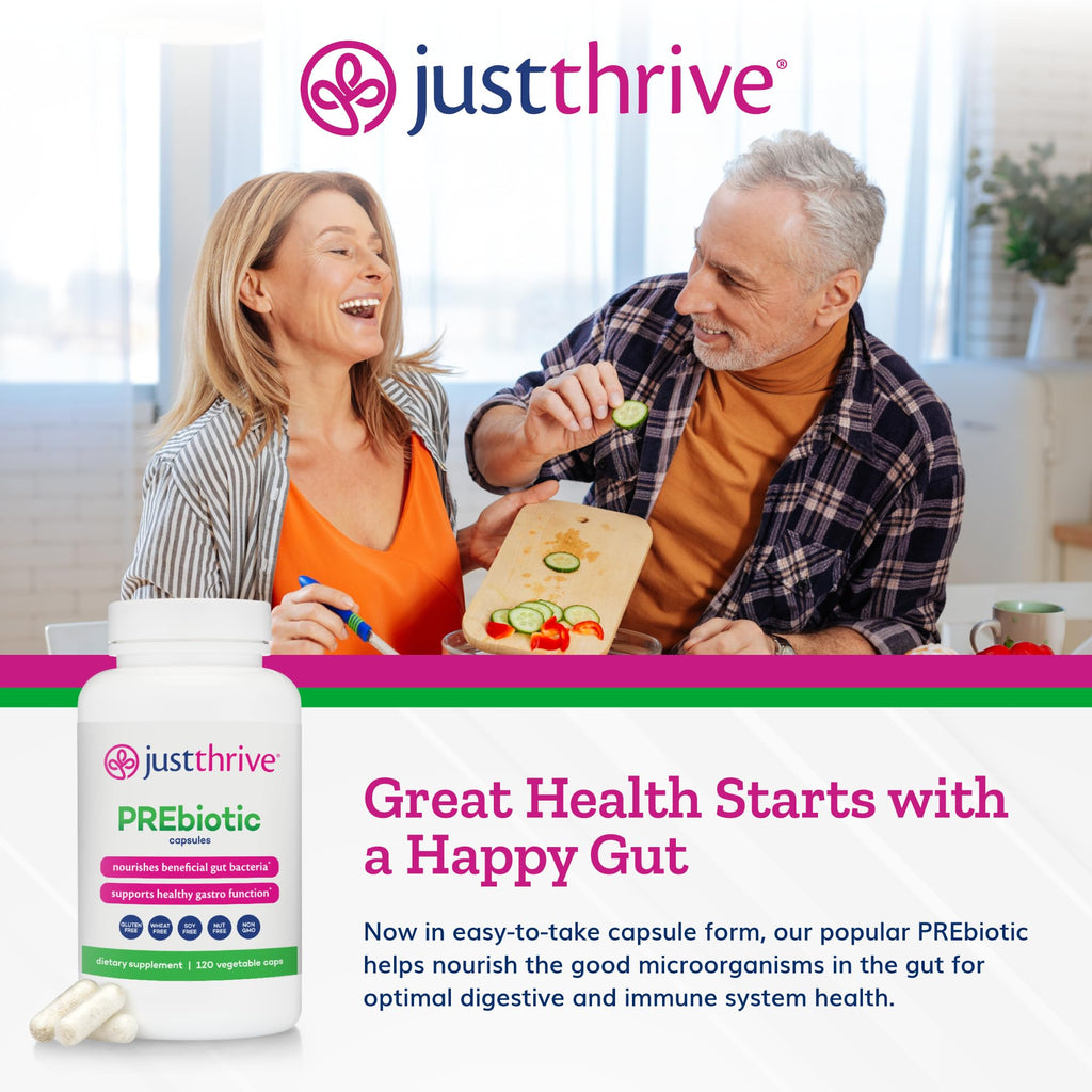 Just Thrive PREbiotic Capsules for Digestive & Immune Health - 120 Capsules - image 3