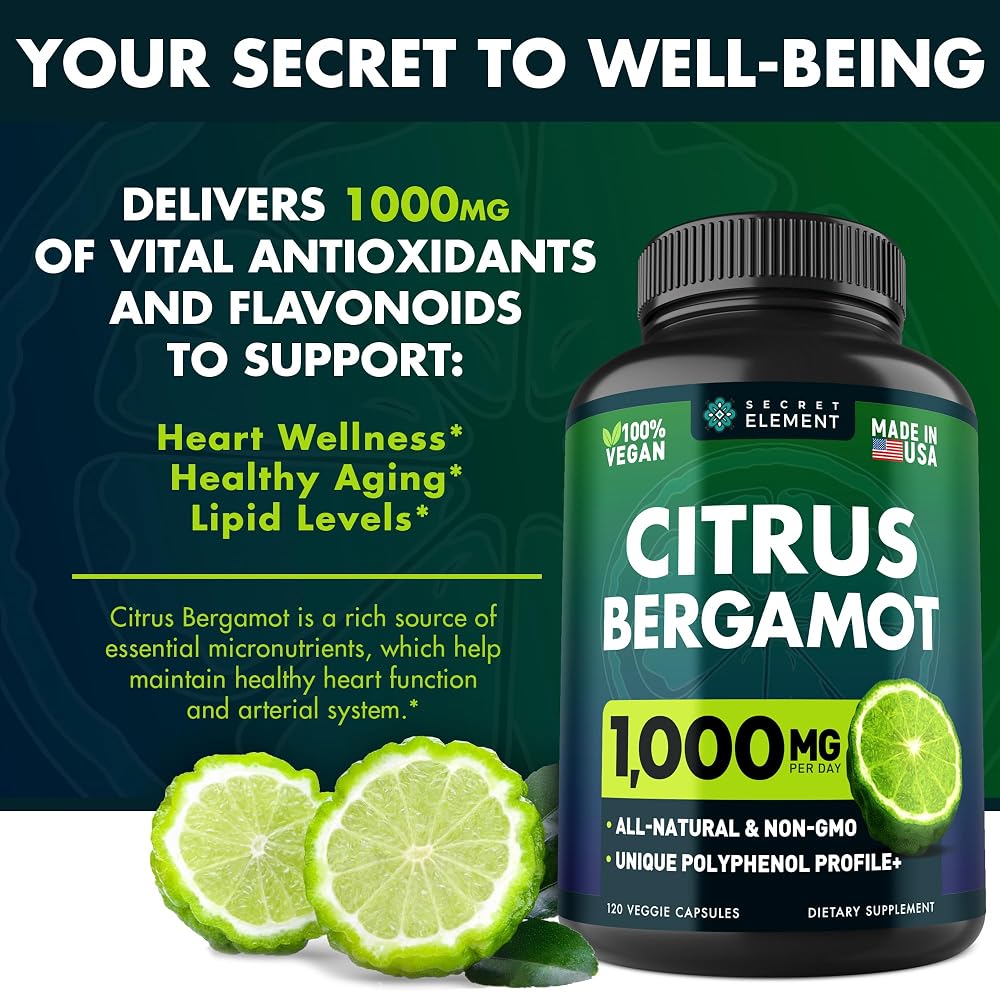 Secret Element Citrus Bergamot Extract 1000mg - 120 Capsules - image 2