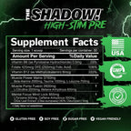 JNX SPORTS The Shadow! Strong Pre Workout, High Stim, 30 Servings