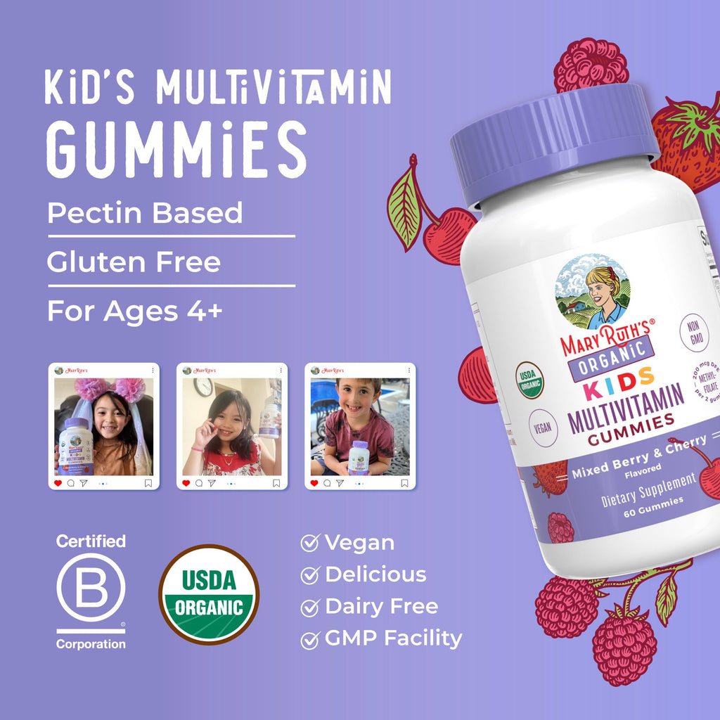 MARYRUTH'S USDA Organic Kids Multivitamin Gummies Ages 4+ - 60 Count - image 9