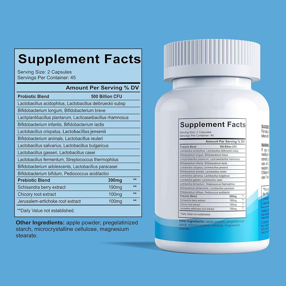 EYSOOGE Probiotics 500 Billion CFU 22 Strains - 90 Capsules - image 2