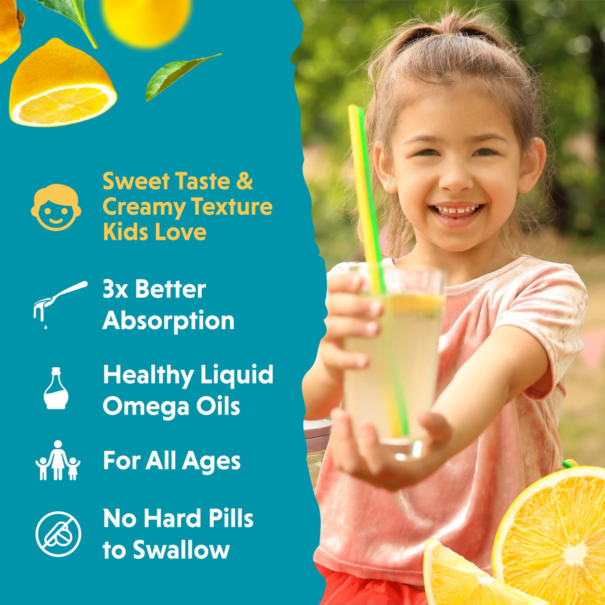 Barlean's Omega Pals Kids Omega-3 Fish Oil Lemonade - 8 Fl Oz - image 5