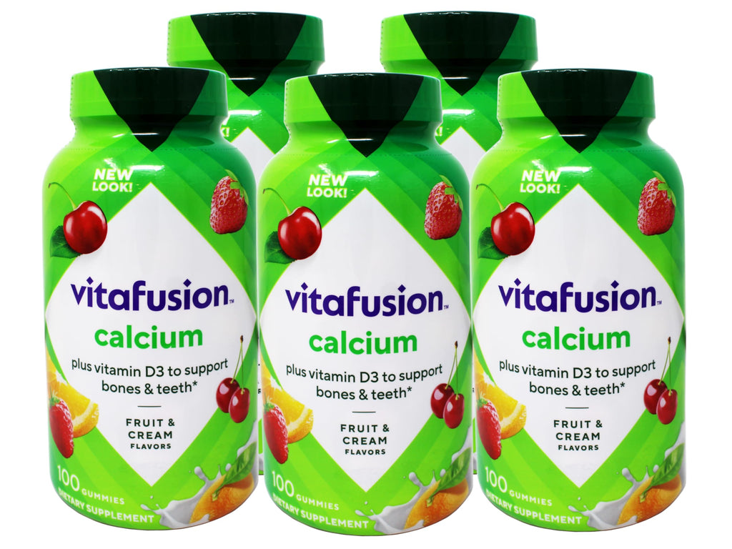 Vitafusion Calcium 500 mg Gummies - 500 Count (Pack of 5)