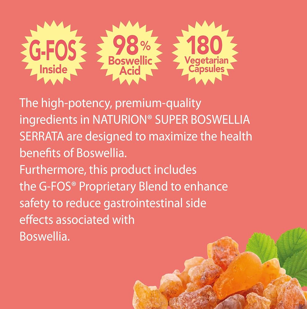 NATURION Super Boswellia Serrata 400 mg Joint Support - 180 Capsules - image 5