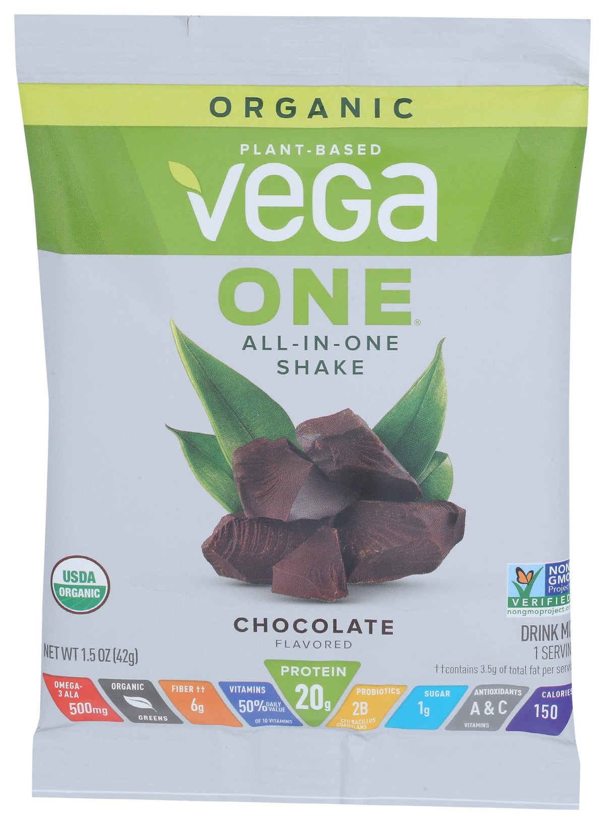 Vega One Organic Plant Protein Powder Chocolate - 1.5 oz