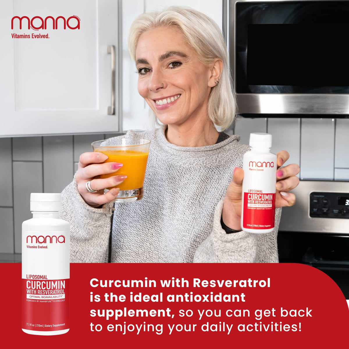 Manna Vitamins Evolved Curcumin with Resveratrol Liquid - 7.1 Fl Oz - image 4