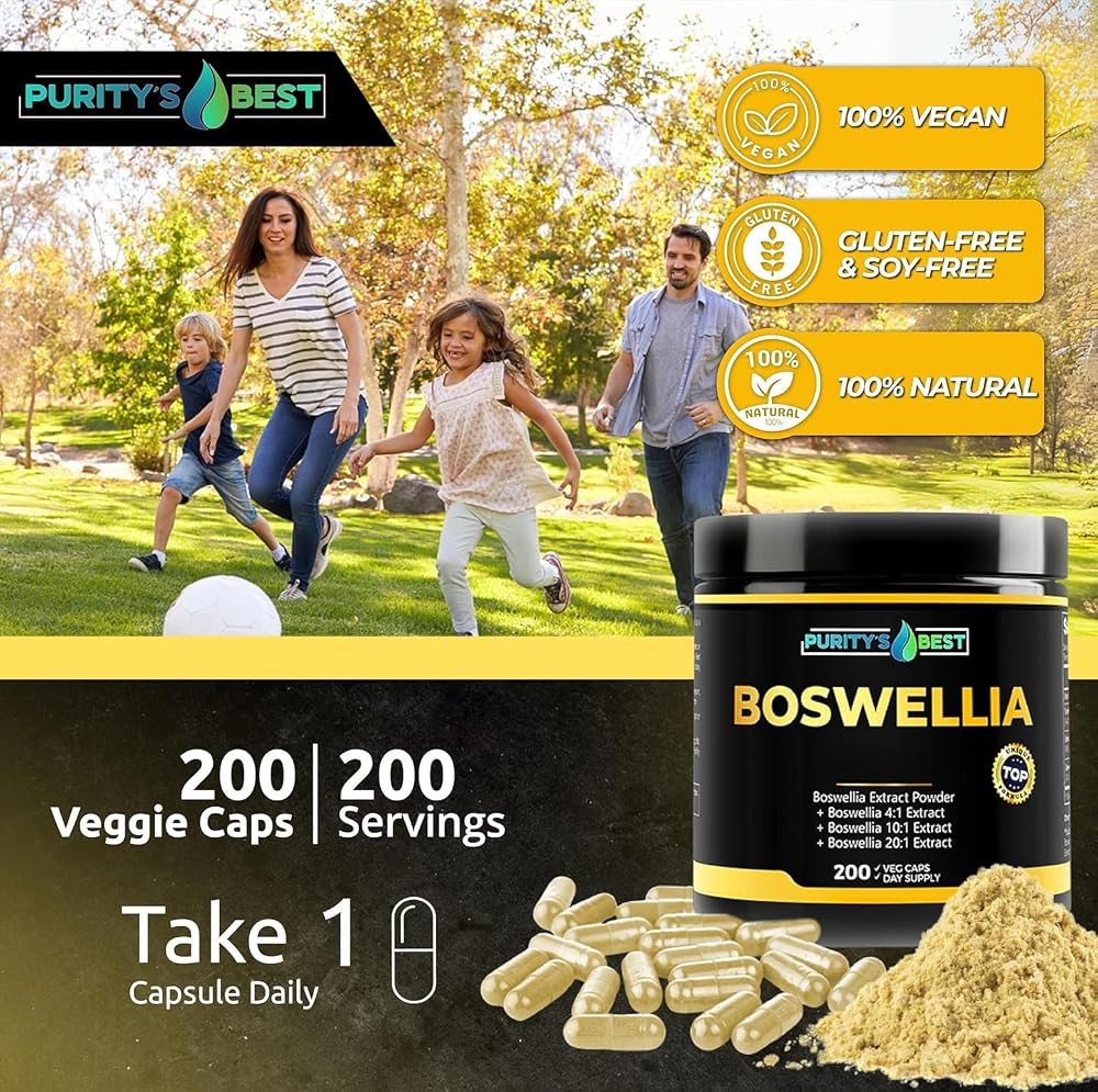 Purity's Best Boswellia Serrata Extract Immune Support - 200 Vegetarian Capsules - image 4