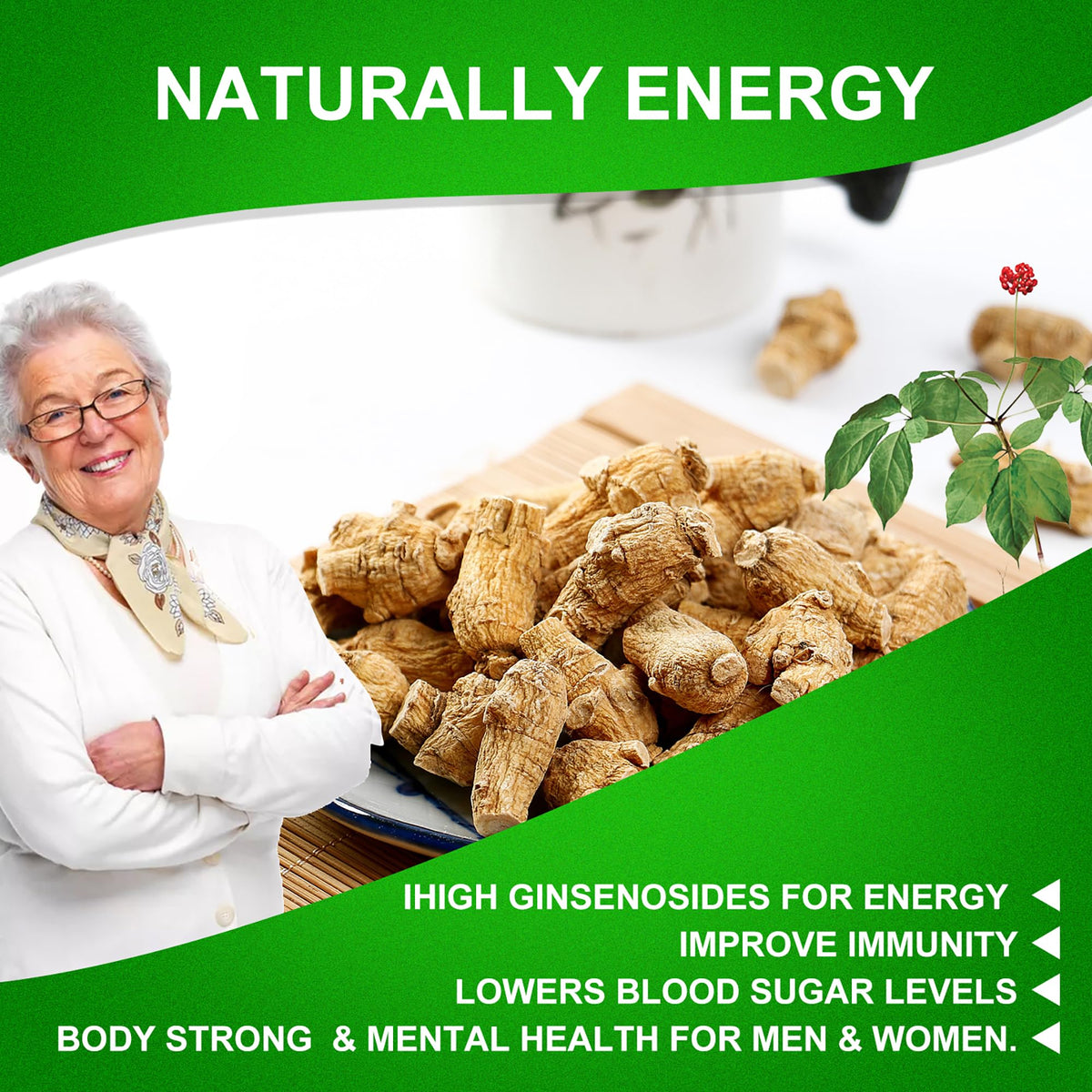 DABC OAK LAND American Ginseng Slices from Wisconsin