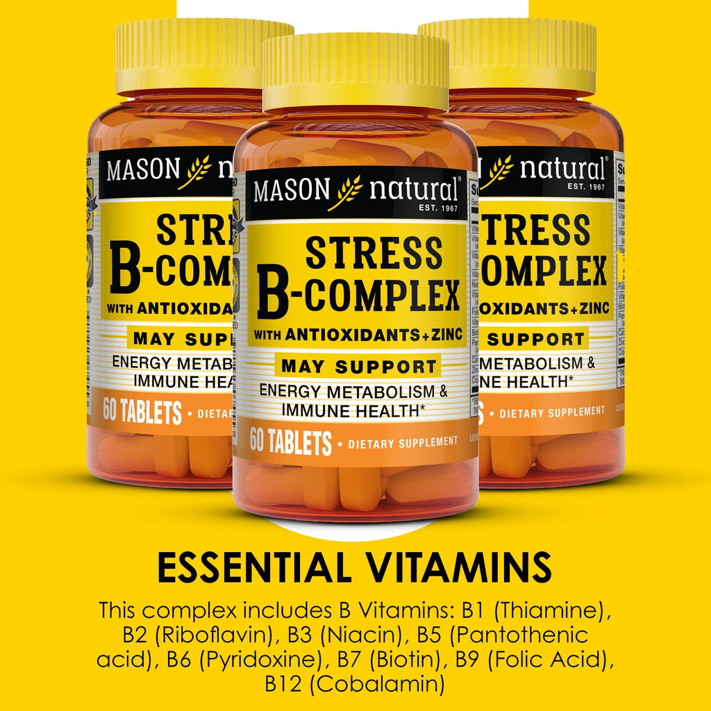 MASON NATURAL Stress B Complex with Zinc - 180 Tablets - image 4