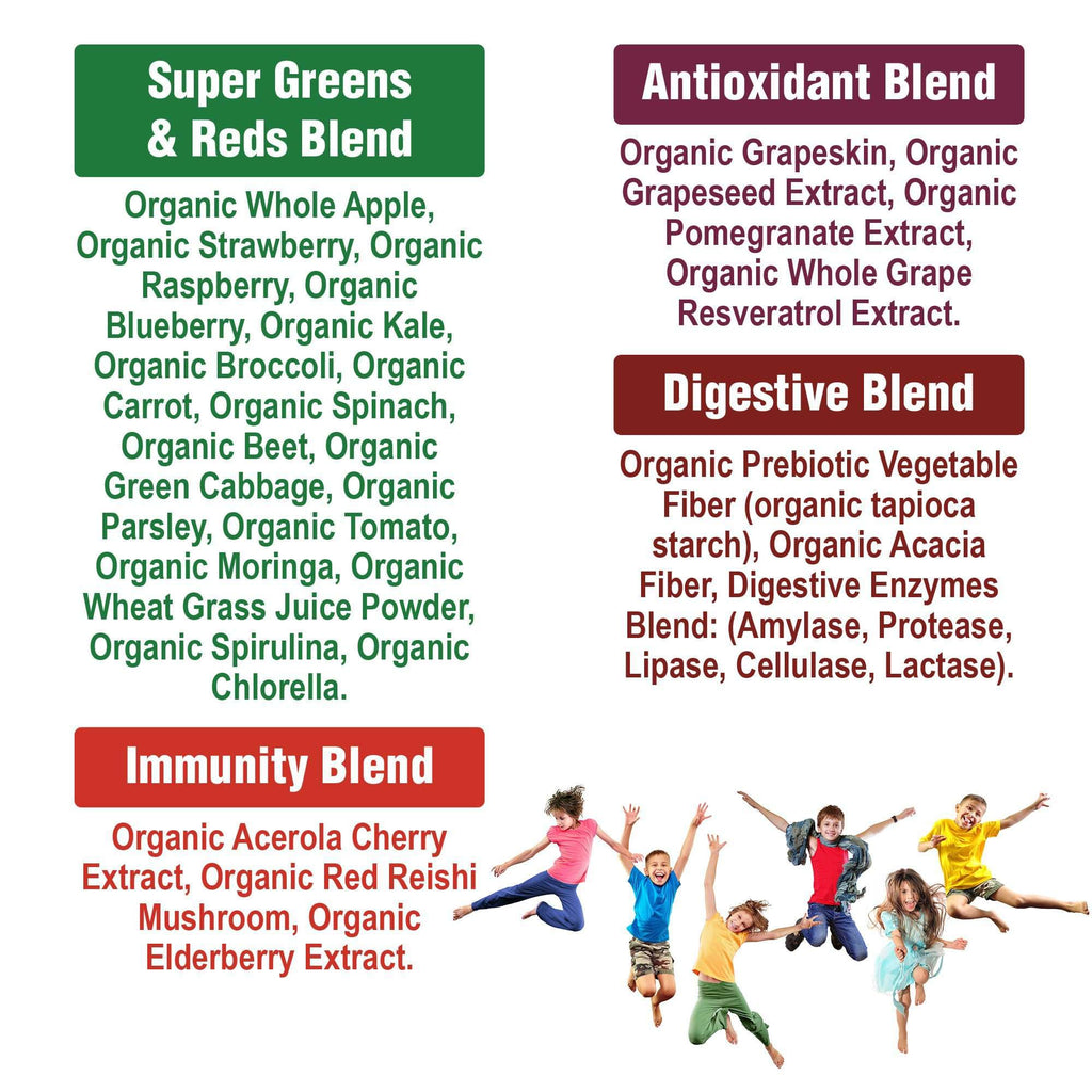 Peak Performance Kids Greens + Reds Superfood Powder - 9.5 oz - image 7