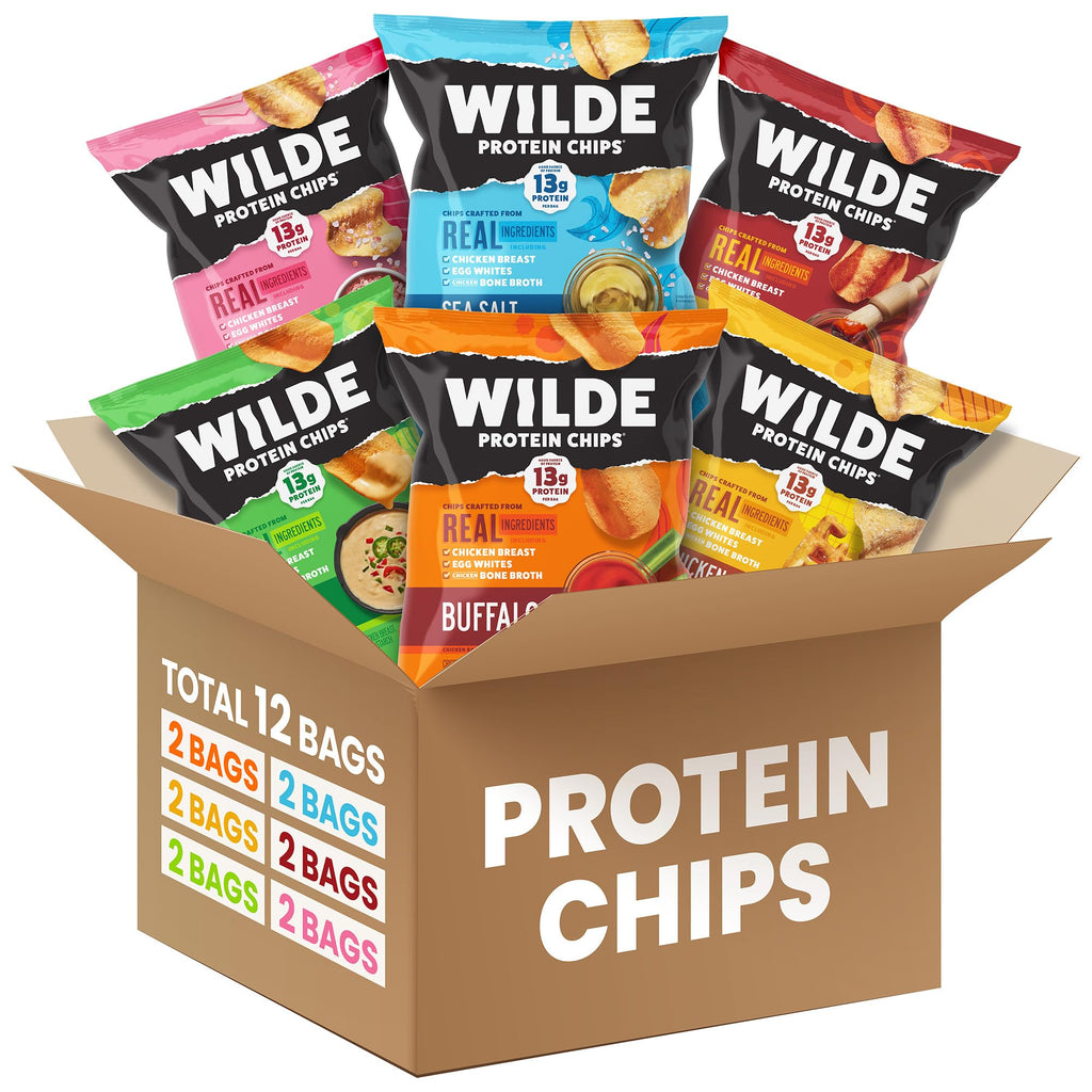 Wilde Chips Protein Chips Variety Pack, 12g Protein - 12 Bags
