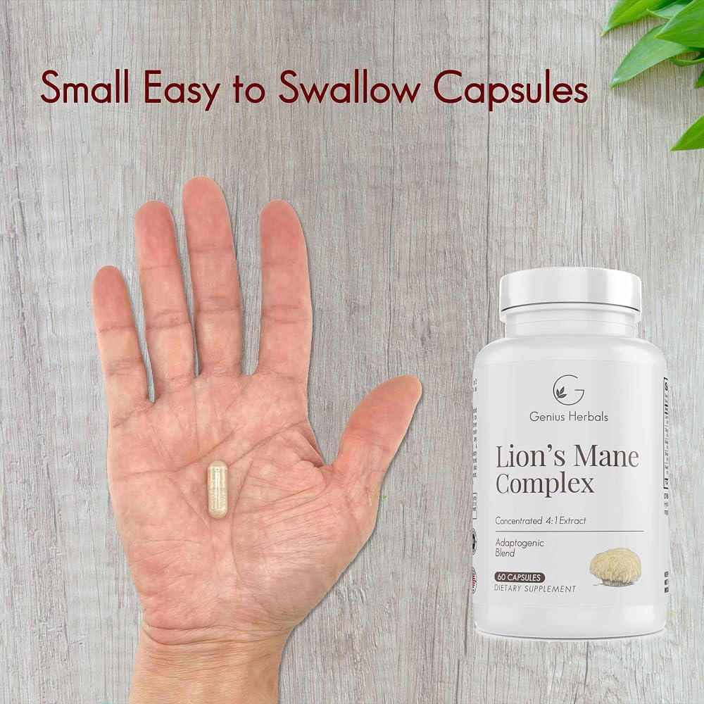 GENIUS HERBALS Lion's Mane Complex 700mg Brain Support - 60 Capsules - image 7