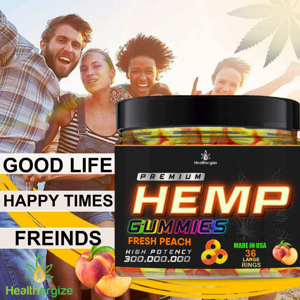 Healthergize Hemp Gummies Sleep Peach Ring - 36 Count - image 3
