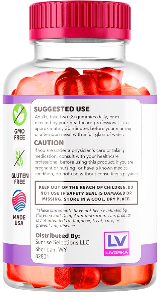 LIVORKA Slim Aura Keto ACV Gummies Apple Cider Vinegar - 180 Gummies - image 5