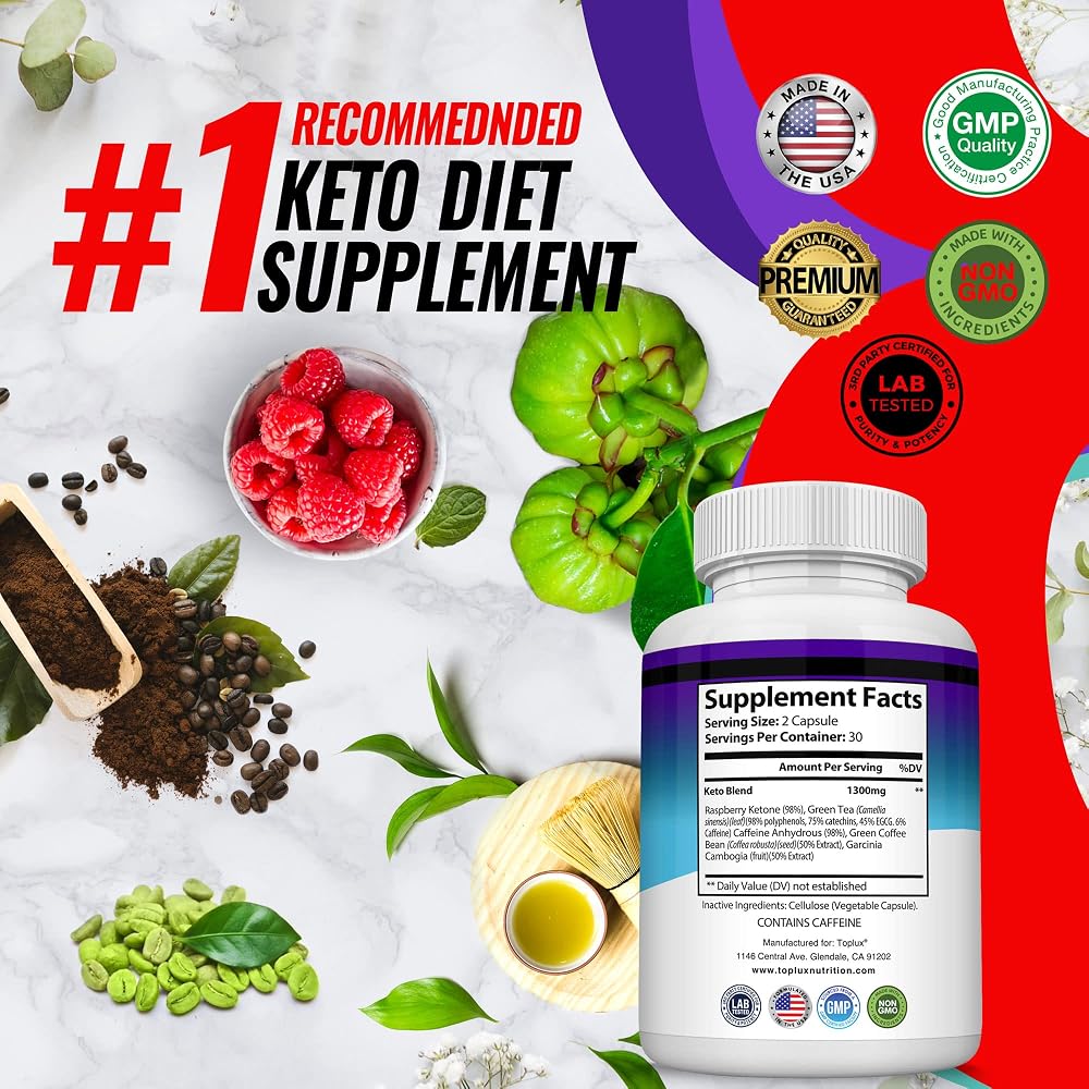 Toplux Keto Boost Diet Pills Ketones Supplement - 120 Capsules - image 5