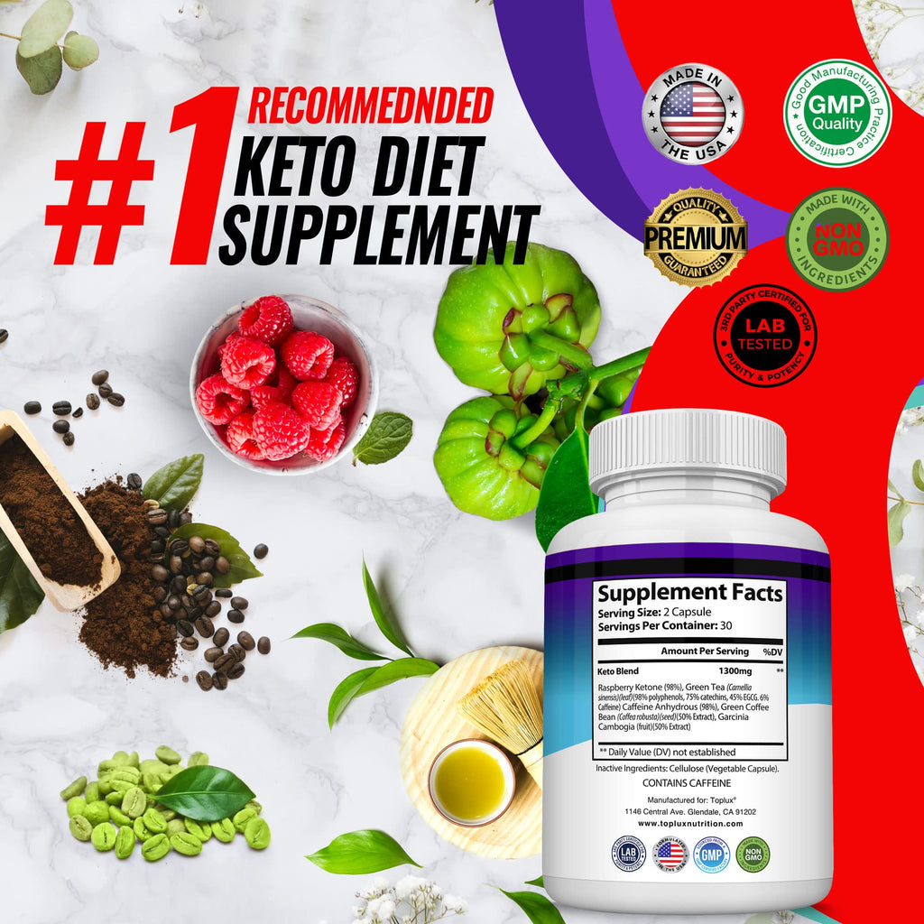 Toplux Keto Boost Diet Pills Ketones Supplement - 120 Capsules - image 5