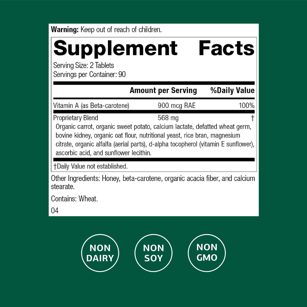 Standard Process Cataplex A Eye & Mucous Membrane Support - 180 Tablets - image 2