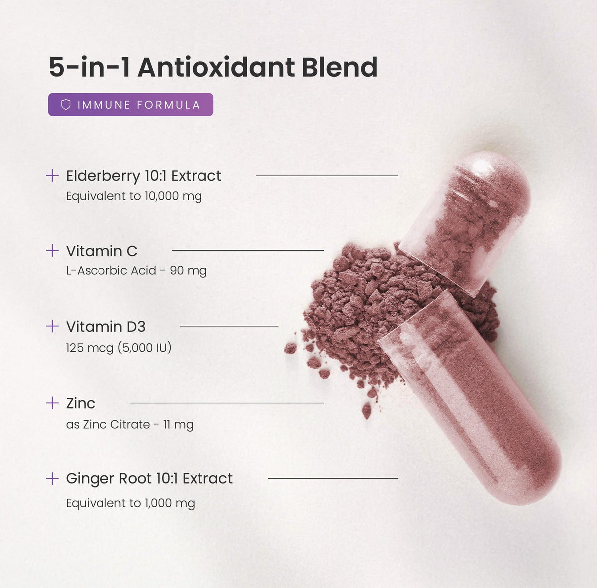 NutraChamps Elderberry Capsules 1000mg with Vitamin D3 - 120 Capsules - image 6