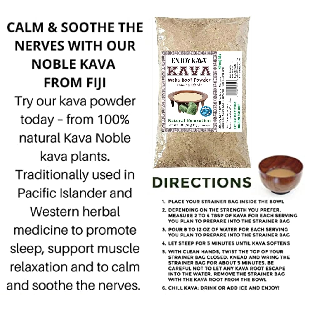 Enjoy Kava Vanuatu Root Powder Noble Kava - 3 x 1/2 Lb - image 6