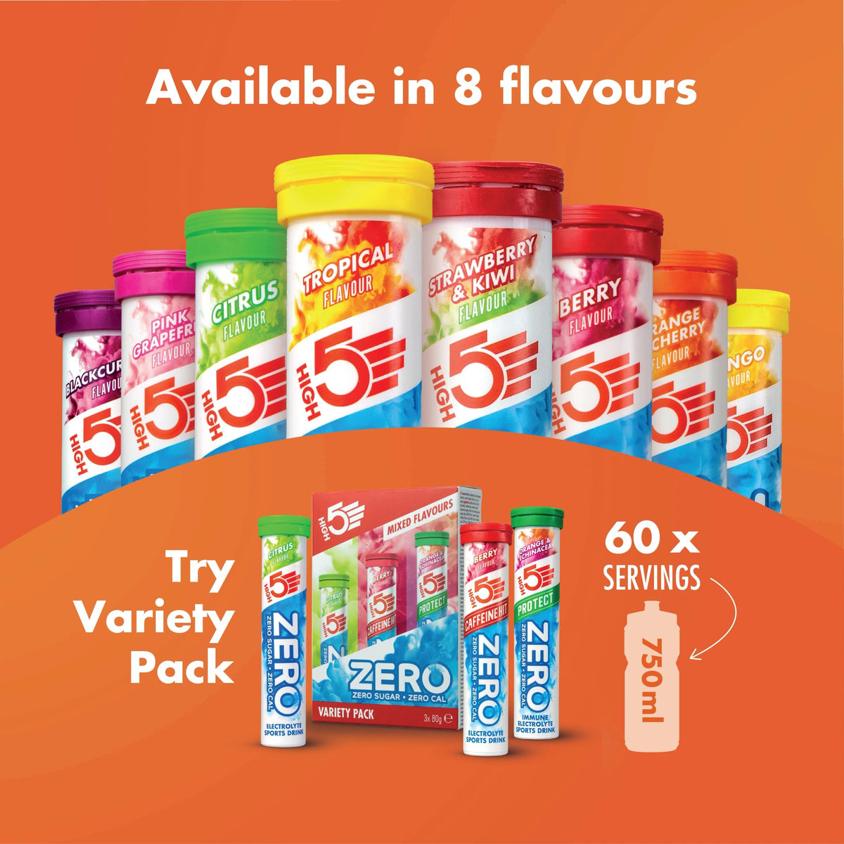 HIGH 5 Zero Electrolyte Tablets Tropical Sugar Free - 160 Count - image 5