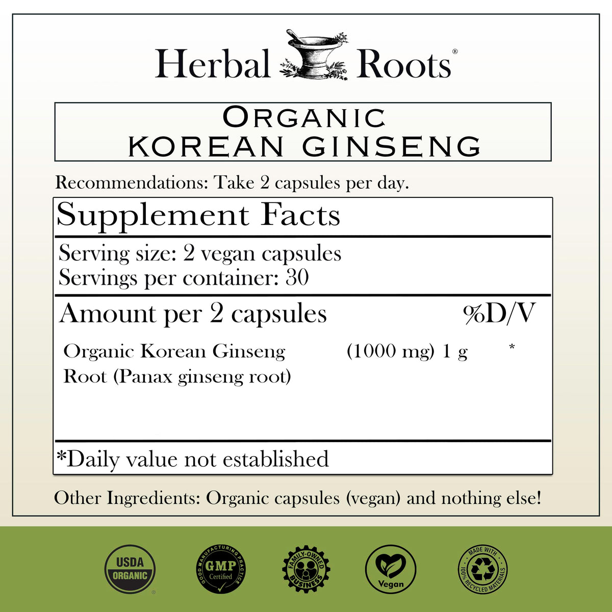 Herbal Roots Panax Ginseng Organic Korean Ginseng Root Powder - image 2