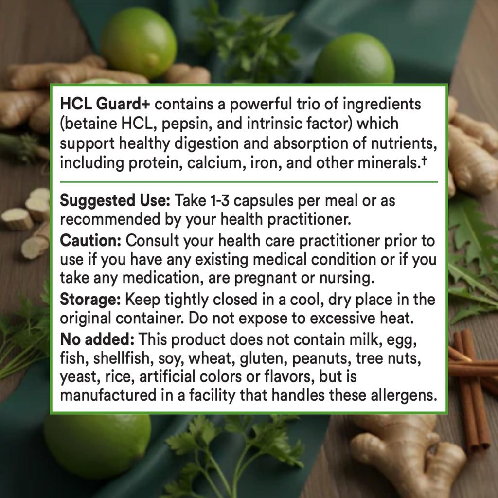 Healthy Gut HCL Guard Protein Digestion Support - 120 Capsules - image 7