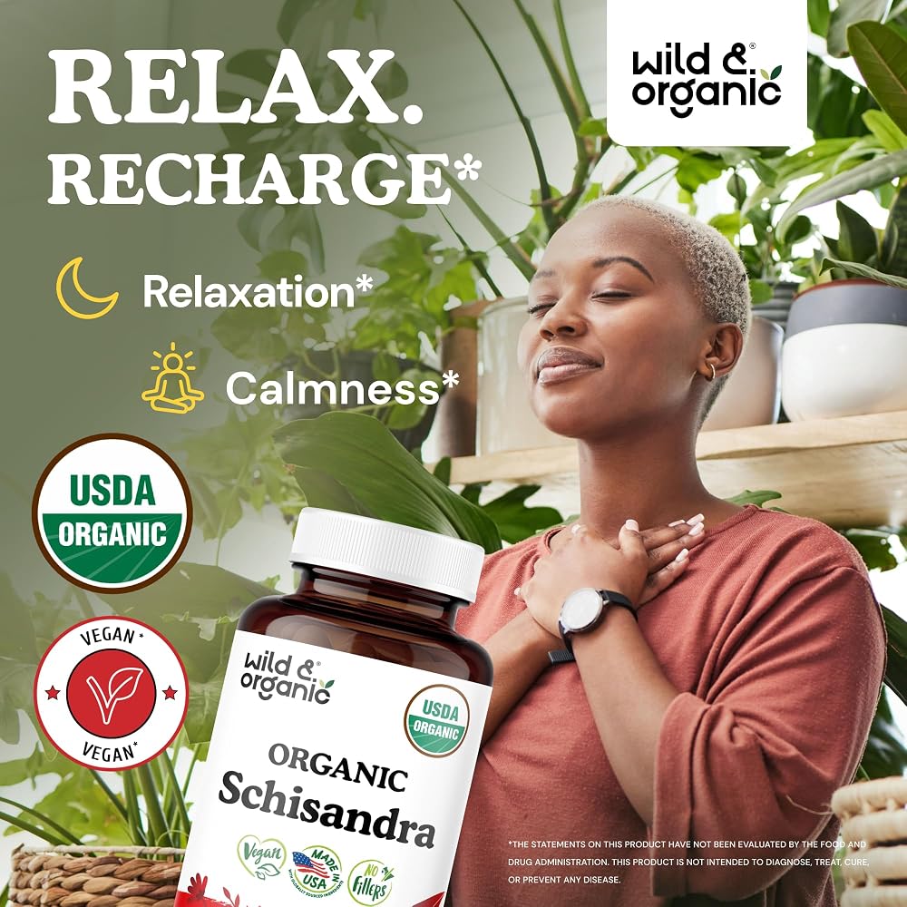 Wild & Organic Schisandra Capsules 1000 mg for Mood Support - 90 Count - image 2