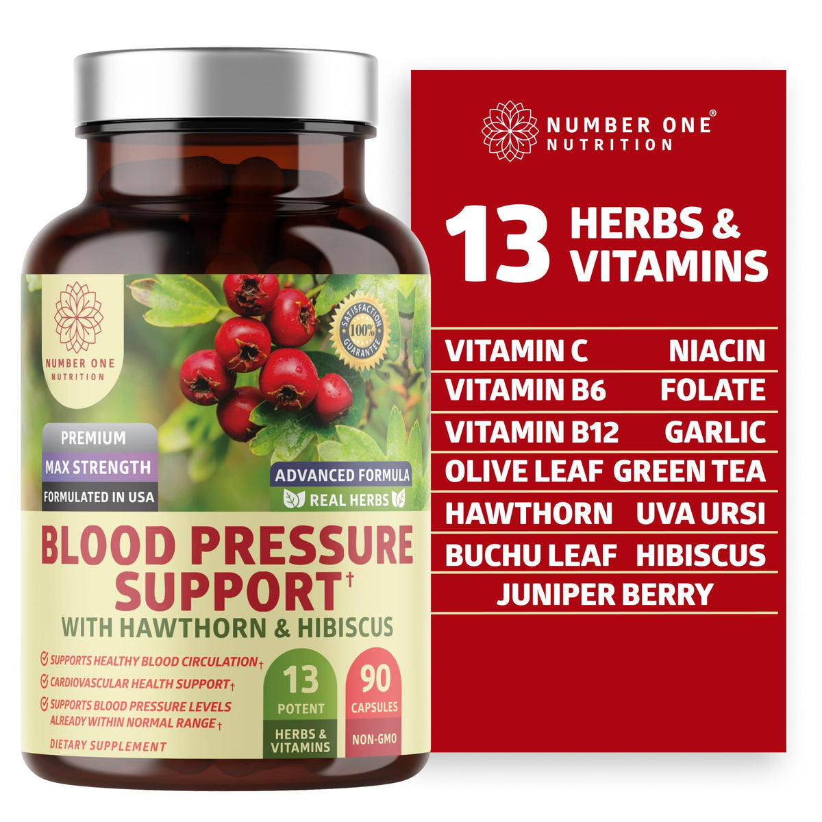 Number One Nutrition 2-Pack N1N Premium Blood Pressure Support