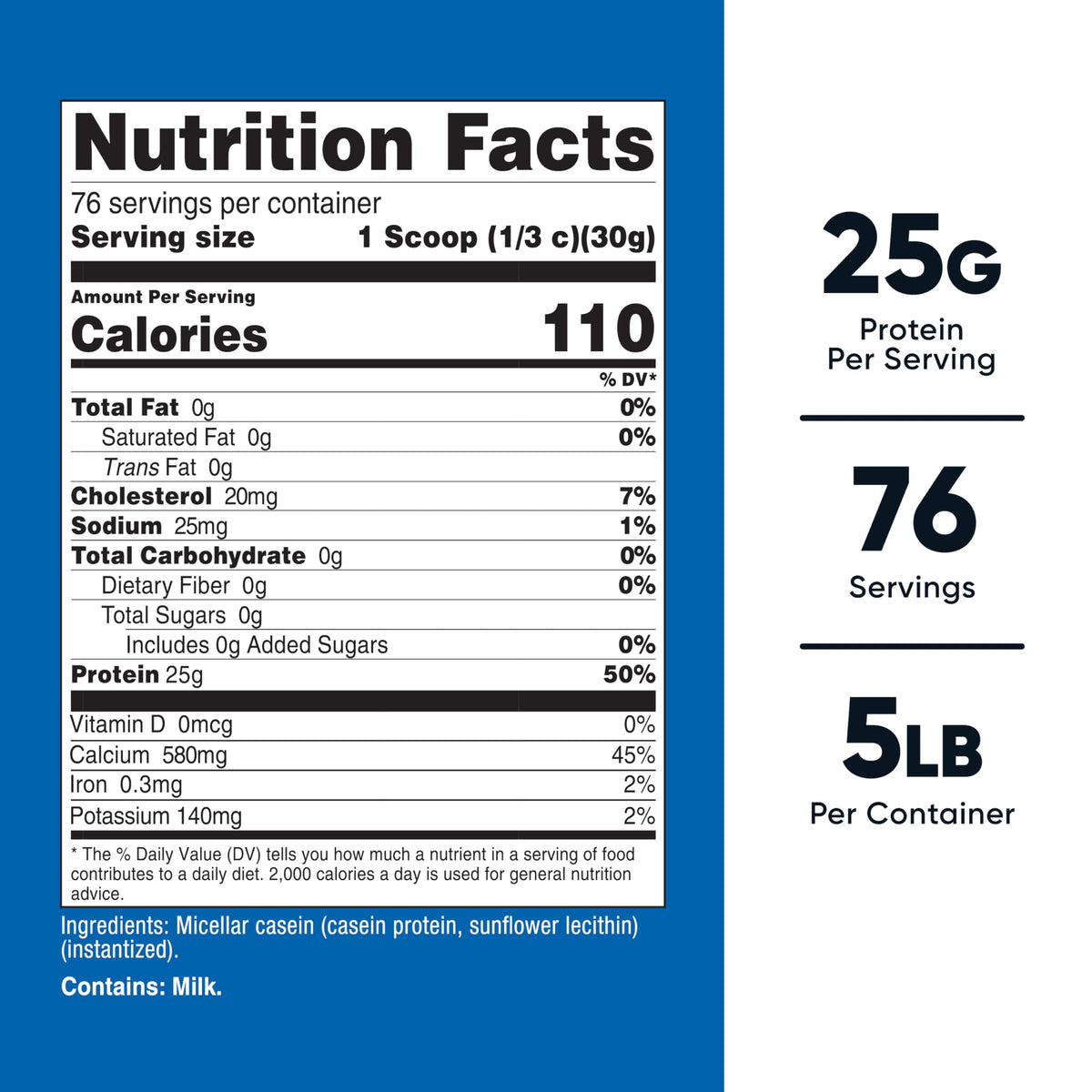 Nutricost Casein Protein Powder - 100% Micellar Casein