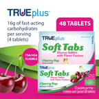 TRUEplus Glucose Tablets for Diabetics - 12 Packs - 48 tabs