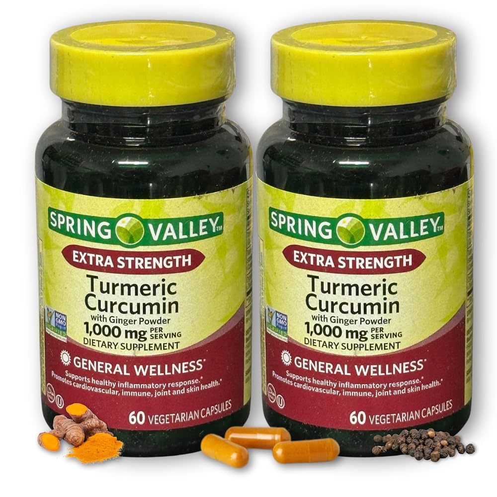 Spring Valley Turmeric and Ginger Supplement 1,000mg - 60 Capsules