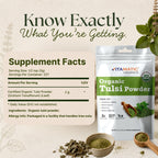 Vitamatic Certified USDA Organic Tulsi Powder - 16 Ounces - image 2