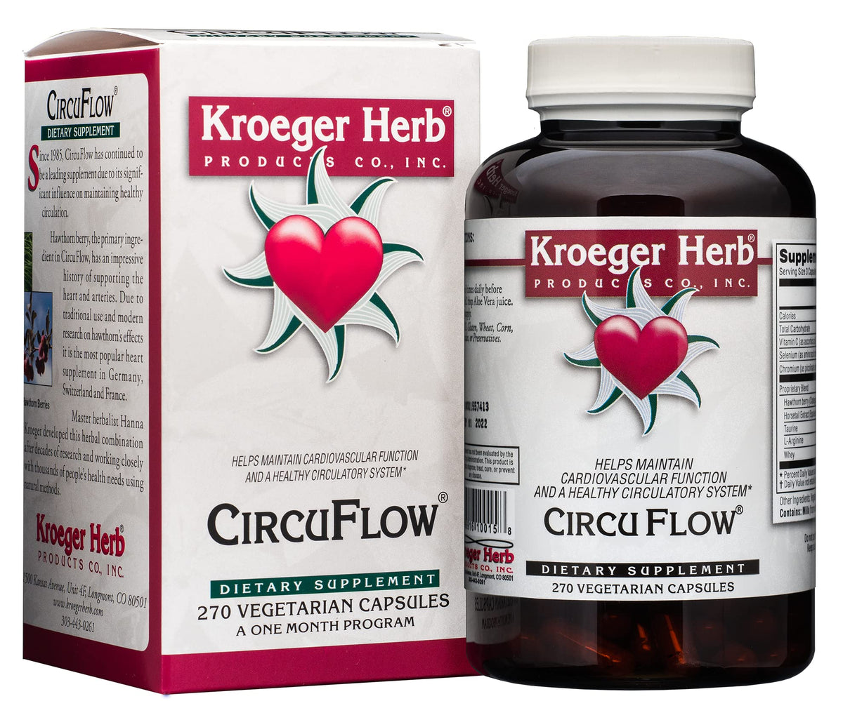 Kroeger Herb Circuflow Capsules for Heart Support - 270 Count (Pack of 2) - image 2